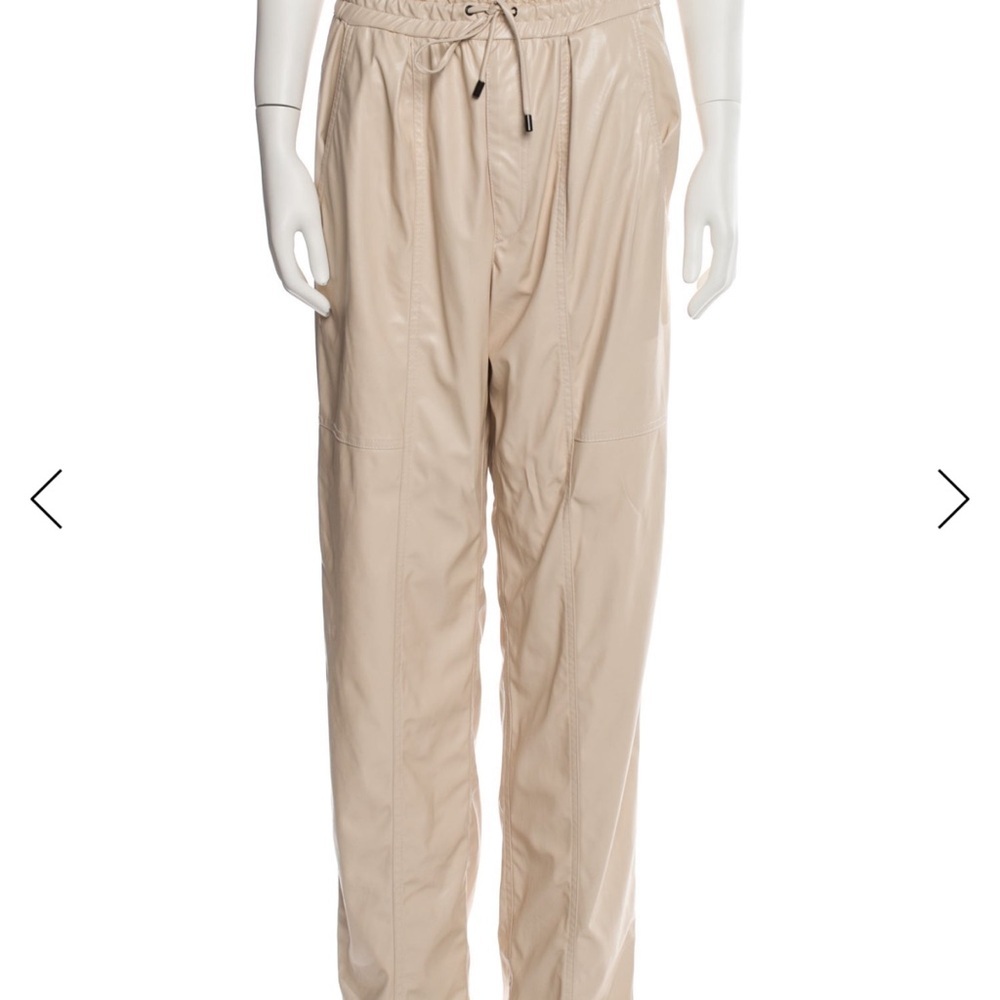 Isabel Marant “Brina” Faux leather Pants | Cream High-Waist | The Row, Nanushka - Picture 5 of 9